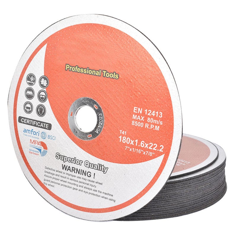 findmall 100 Pack 7" x1/16 x7/8" Cut-Off Wheel - Metal & Stainless Steel Cutting Discs - Image 2